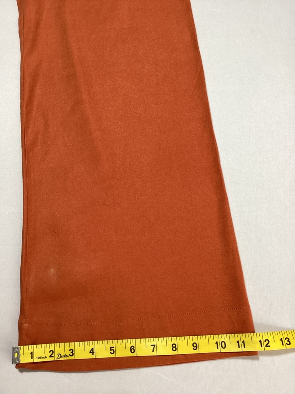 Anthropologie Ettie Linen Wide-Leg Cropped Pants in Rust Orange - Picture 14 of 16